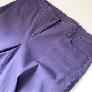 W BY WORTH Flat Front 5 Pocket Purple Pants SZ 8